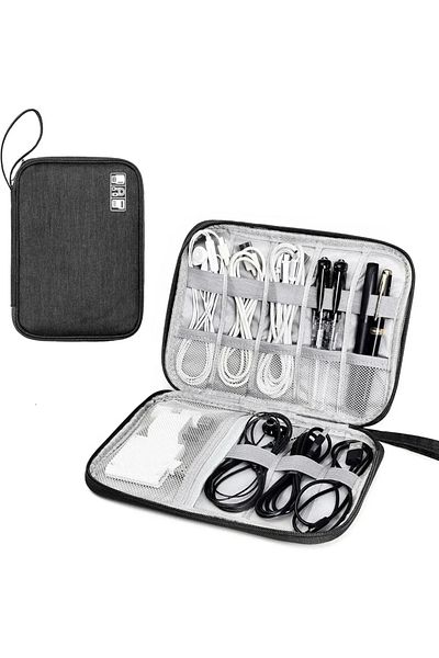 Choice Black Multifunctional Digital Travel Packing Cube Space Saving Mobile Hard Drive Data Cable Storage