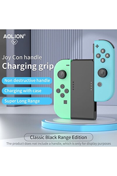 Choice مقبض شحن محمول أسود مع بطارية AOLION Joncon متوافق مع OLED 3400mAh Ult...
