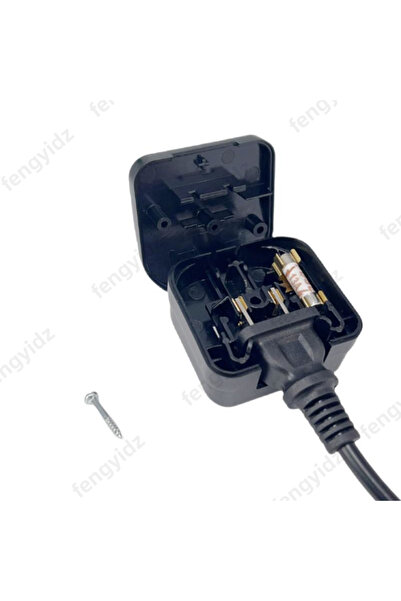 Choice black US to UK plug adapter box type round two pins convert to 3 pins conversion electric power plug