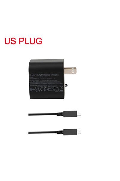 Choice US Plug 60W EU US UK AC Adapter Charger Plug for Switch 2 20V/3A Power Supply with 1.5M/5FT USB Type