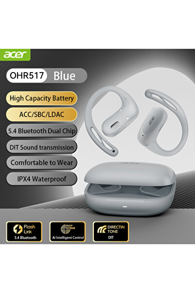 Choice سماعات رأس لاسلكية مفتوحة الأذن من Acer OHR-517، عالية الدقة، مزودة بت...