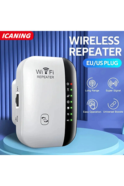 Choice1 UK Plug 7 Lights White 300Mbps WiFi Amplifier Wireless WIFI Repeater Extender 802.11N Booster Repeti