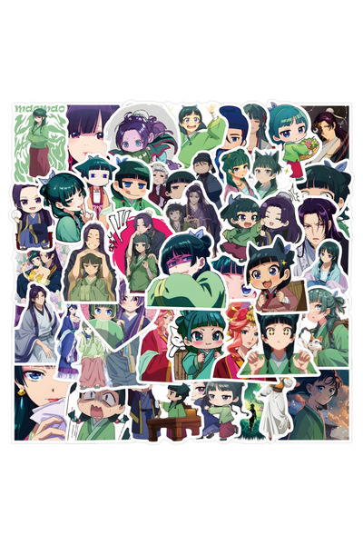 Choice 60 قطعة من ملصقات يوميات صيدلية ماوماو جينشي ملصقات يدوية الصنع لسكراب...