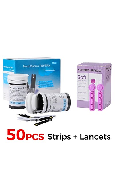 Choice1 ٥٠ شريطًا، إبر ورق اختبار AJC لجهاز قياس نسبة السكر في الدم KH100/KH2...
