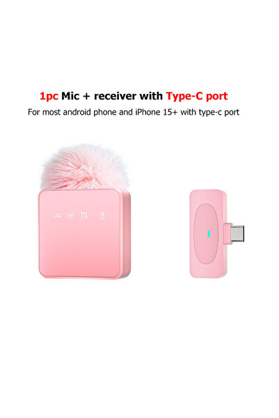 Choice 1 في 1 ميكروفون لافالير لاسلكي احترافي من النوع C مع خاصية كتم الصوت و...