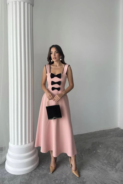 MetuCA Βρεφικό φόρεμα με δαντέλα με γαρνιτούρα μπλε φιόγκο