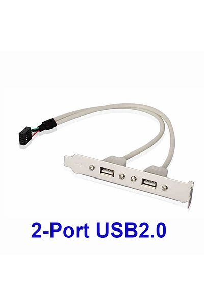Choice 0.3m 2 Port USB OULLX 4 Port 2 Port USB 2.0 Motherboard Rear Panel Expansion Bracket to IDC 9 Pin Mo