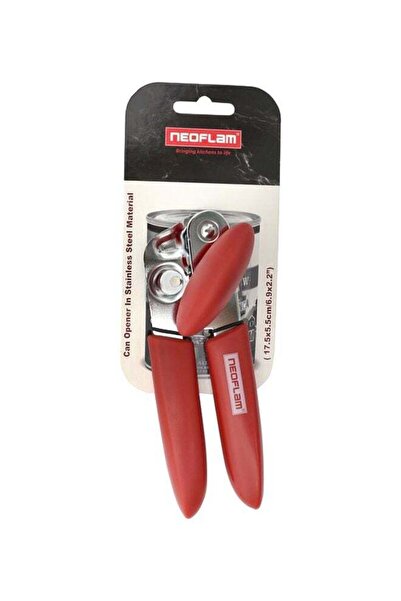 NEOFLAM Sturdy Can Opener Red/Silver 17.5x5.5cm
