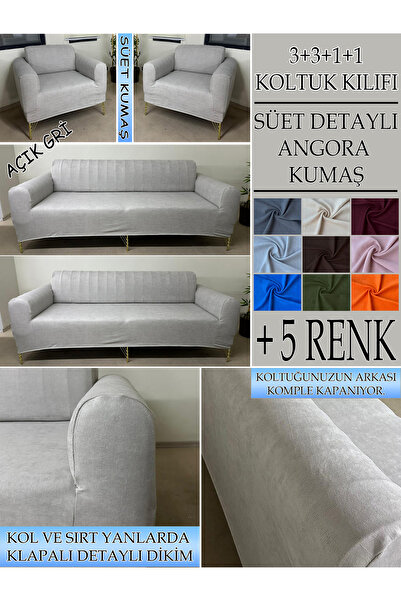 Home SÜET ŞÖNİL KUMAŞ 3+3+1+1 KOMPLE GİYDİRME KANEPE&ÇEKYAT, BOHEM, vb. MODEL...