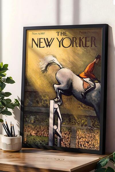 Saturn The New Yorker Framed Painting November 9 1957 - Disabled Jumping Painting