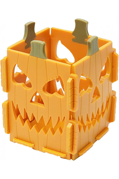 OEM Поставка за химикалки/моливи, пластмасова, оранжева, 8 x 8 x 10 см