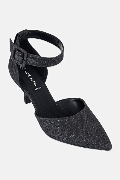 Anne Klein حذاء نسائي من Akfararia بإبزيم قابل للتعديل، أسود