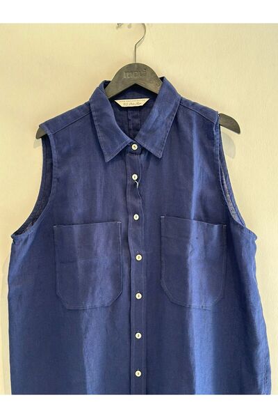 U.S. Polo Assn. Double Pocket Sleeveless Linen Shirt