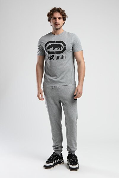 Eckō Unltd. Marc Grey Crew Neck Printed Standard Fit Men's Tshirt