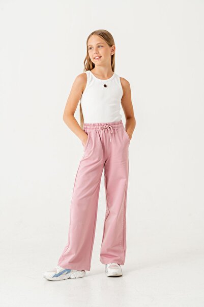 Mışıl Kids Desno Levo Kamen Štampano Široka Djevojačka Trenerka