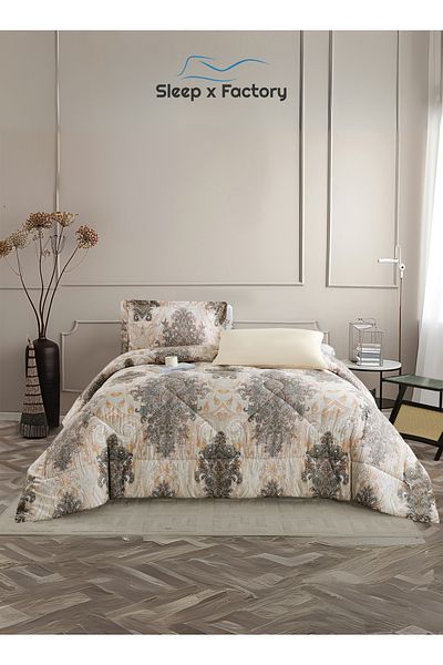 Sleep x Factory Rest Dose 4-Piece Comforter Set – Soft Polyester Fabric & Filling – Size 240×180 cm