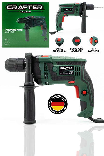 CRAFTERTOOLS Profesyonel 13mm Metal Şanzuman Elektrikli Matkap