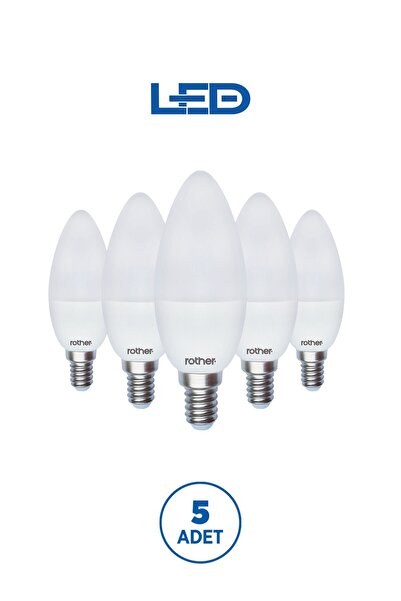 Rother RTL02101-5 LED Mum Avize Ampul 6W E14 470Lümen 6000K Beyaz Işık Enerji...