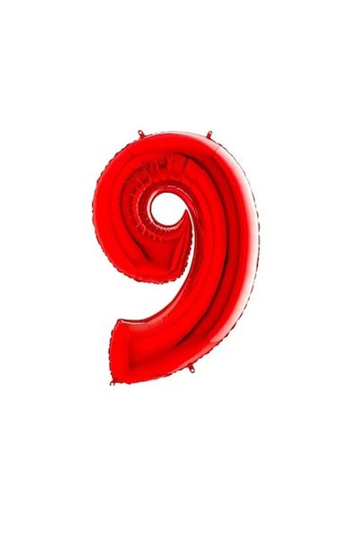 ERMA Smart Balon folie cifra 9, rosu, petrecere aniversare, 100 cm