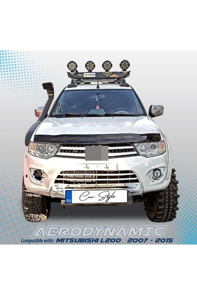 Lumi LUXURY Deflector capota negru lucios compatibil Mitsubishi L200 2007-2015