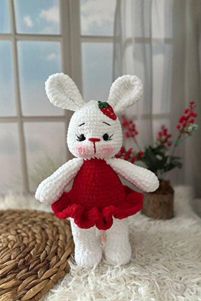 atolye best amigurimi kadife tavşan,çilek tavşan