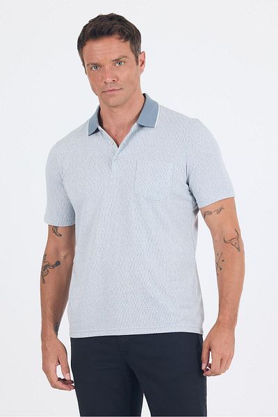 İmza Gray Short Sleeve Polo Neck Pocket Classic Standard Size T-Shirt 1011250171