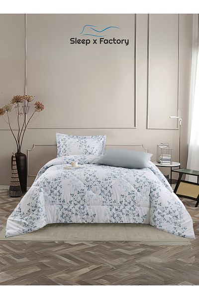 Sleep x Factory Rest Dose 4-Piece Comforter Set – Soft Polyester Fabric & Filling – Size 240×180 cm