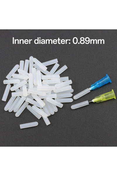Choice 50pcs 0.89mm 50/100/200pcs Dispensing Needle silicone cap glue needle Protective Cover Syringe Needl