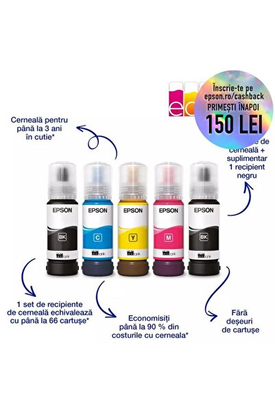 EPSON Multifunctional EcoTank L5310, A4, Color, 10 ppm, USB, Network, Wireless Direct (Black)