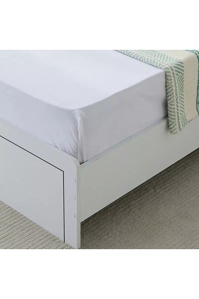 Home Box Purely-percale 300TC Single Fitted Sheet - 90x200+36 cm