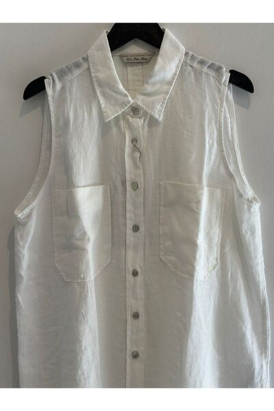 U.S. Polo Assn. Double Pocket Sleeveless Linen Shirt