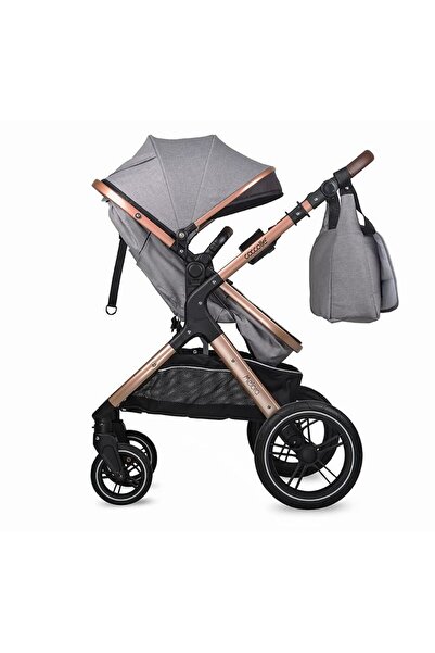 Coccolle Carucior transformabil 3 in 1 Melora, Cadru aluminiu, Roti mari, Pliere compacta, Maner aju