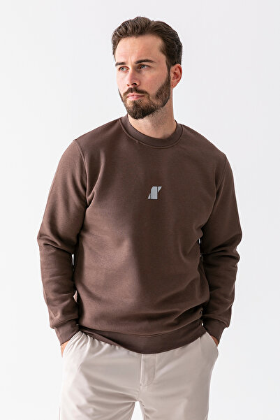 JB John Borners Мъжка велосипедна яка с детайлен принт, кафява - 25K 5012-1