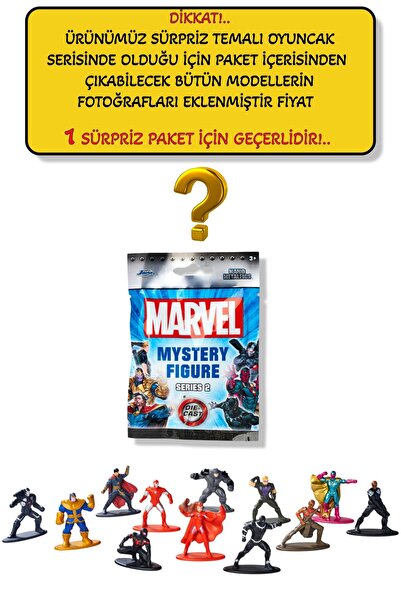 Marvel Nano Metalfigs Surprise Pack – 1 Figure Coming Out, Collectible Marvel Toy - 4 CM