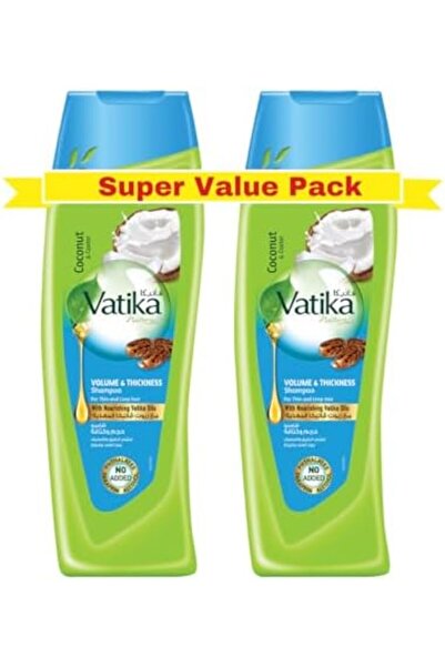 Vatika Volume & Thickness Shampo2x200ml | With Coconut & Castor | For Thin, L...
