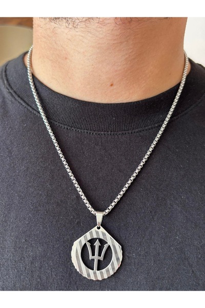 derokas Zeusun Scepter Steel Tarnish-Free Necklace Unisex 50 cm