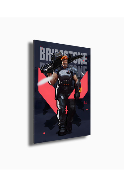 Valorant Oyun Karakteri Brimstone Pleksi UV Baskı Çerçeve Tablo 20x30 ve 30x45