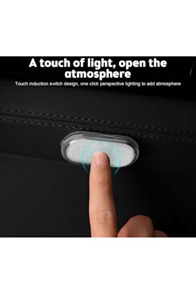 BLUE CORAL Wireless Magnetic Touch Sensor LED Interior Light for Car - 7 Colors