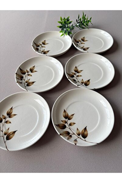 Yiğit Seramik Züccaciye Akasya 6 Adet Çay Tabağı