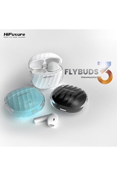 HiFuture FlyBuds3 ENC Enabled TWS - White | 30H Playtime, Ultra-Low Latency, AI ENC Mic, Deep Bass