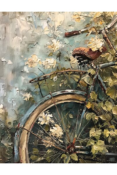 Harikabirev HARİKABİREV|YAĞLI BOYA BİSİKLET MODELİ (PATTERN-1) |ÇERÇEVELİ KANVAS TABLO CKDİKEY