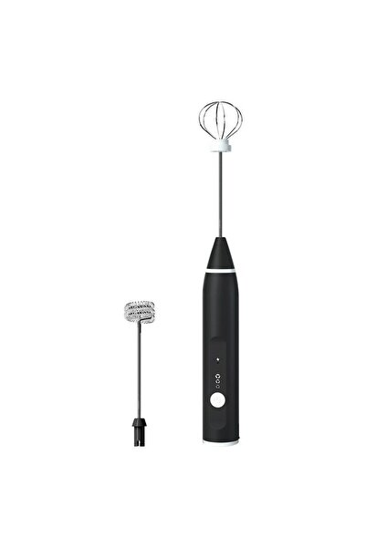 Choice1 أسود 1 قطعة خلاط حليب كهربائي محمول قابل لإعادة الشحن عبر USB وخلاط قهوة يدوي وحليب