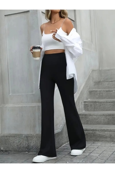 MetuCA Women's High Waist Wide Leg Diving Leggings