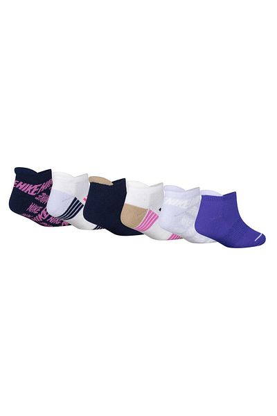 Nike 6 Pack Printed Ankle Length Socks Set - Multicolor