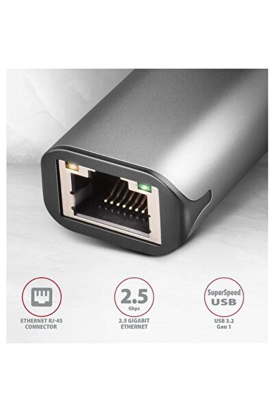 Axagon Placa de retea ADE-25R, 2.5Gb, RJ-45, USB 3.2 (Gri)