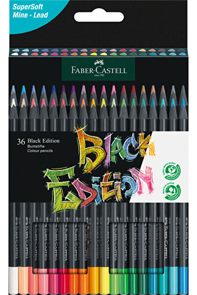Faber Castell Creioane colorate Faber-Castell Black Ed cu 36 de culori