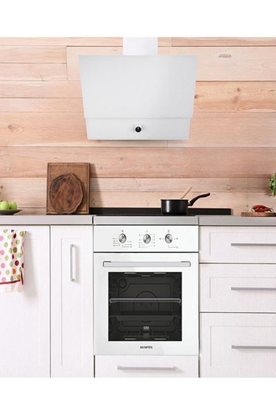HARLEM Built-in oven package, capacity 51L, electric, WHITE, built-in hob, built-in hood