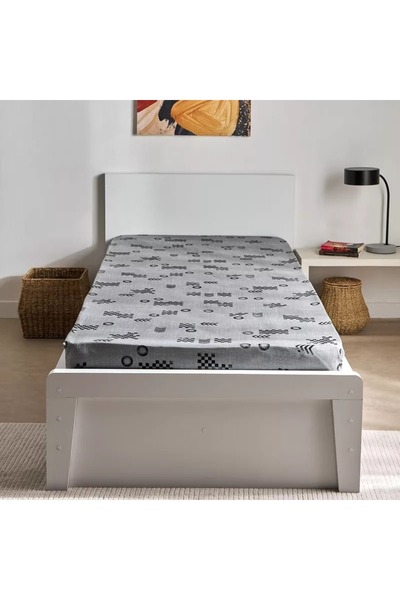 Home Box Tom Gearhead Cars Single Microfibre Fitted Sheet - 90x200+25 cm