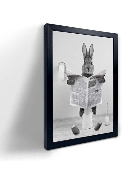 Emoda home Trove لوحة فنية جدارية لأرنب لطيف (30 × 30 سم) - ملصق حيوان المزرع...