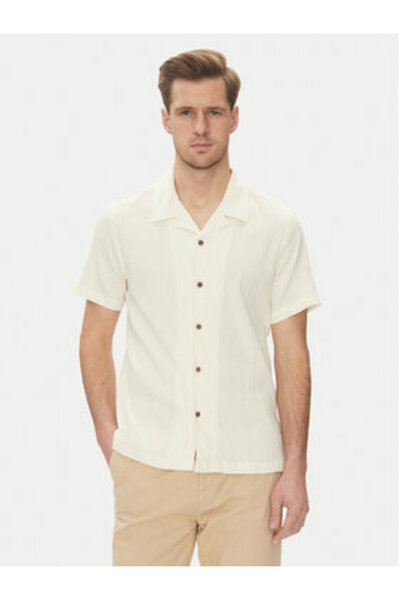 Guess Men's Shirt Ecru M5GH67WH340